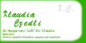 klaudia czedli business card